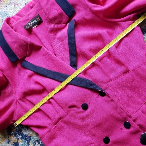 VINTAGE Damon II pink dress size 14 - Picture 8 of 16